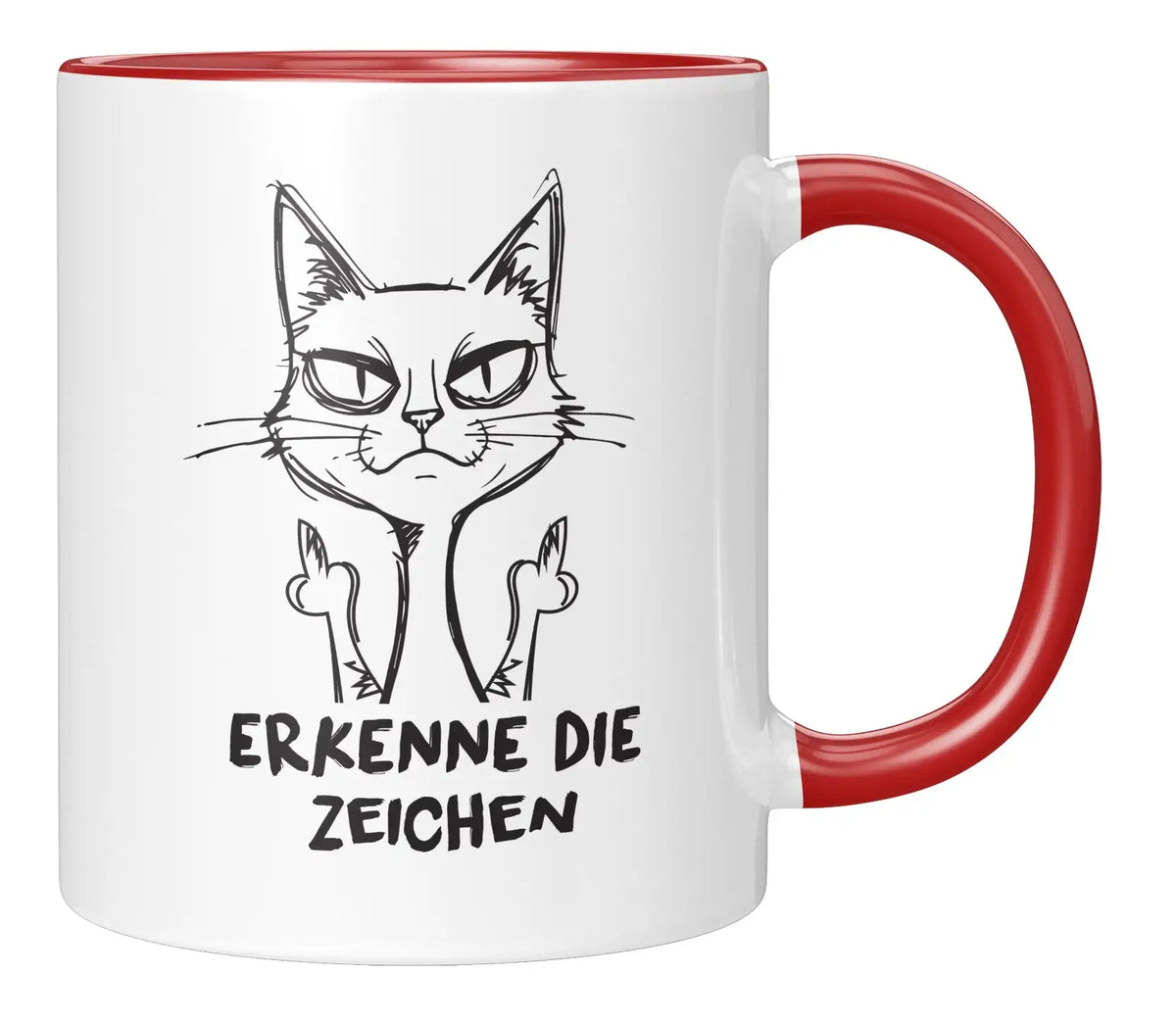 Tasse - Erkenne die Zeichen - Rot