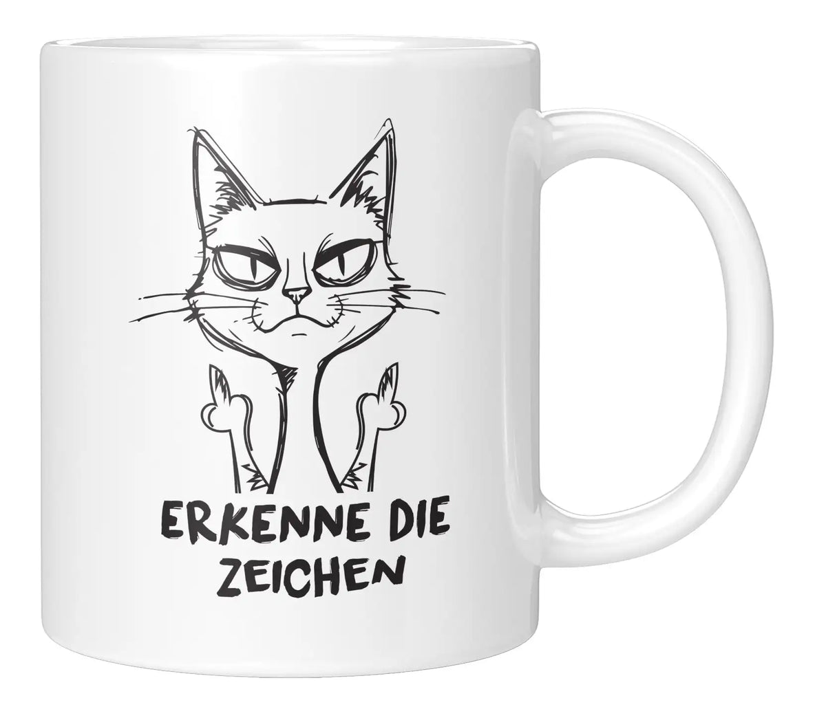 Tasse - Erkenne die Zeichen - Weiss