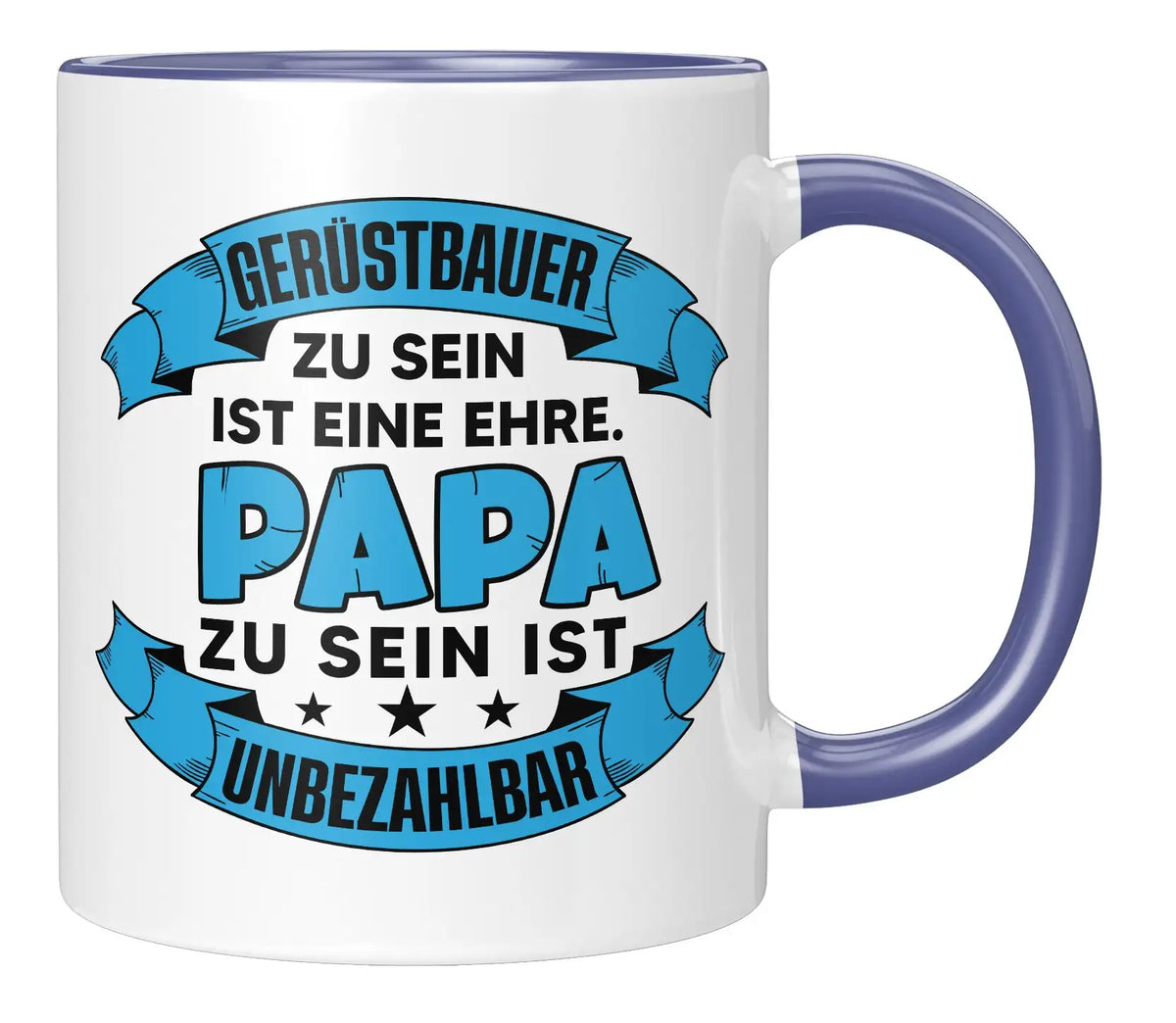 Tasse - Gerüstbauer zu sein ist eine Ehre Papa zu sein ist unbezahlbar - Blau