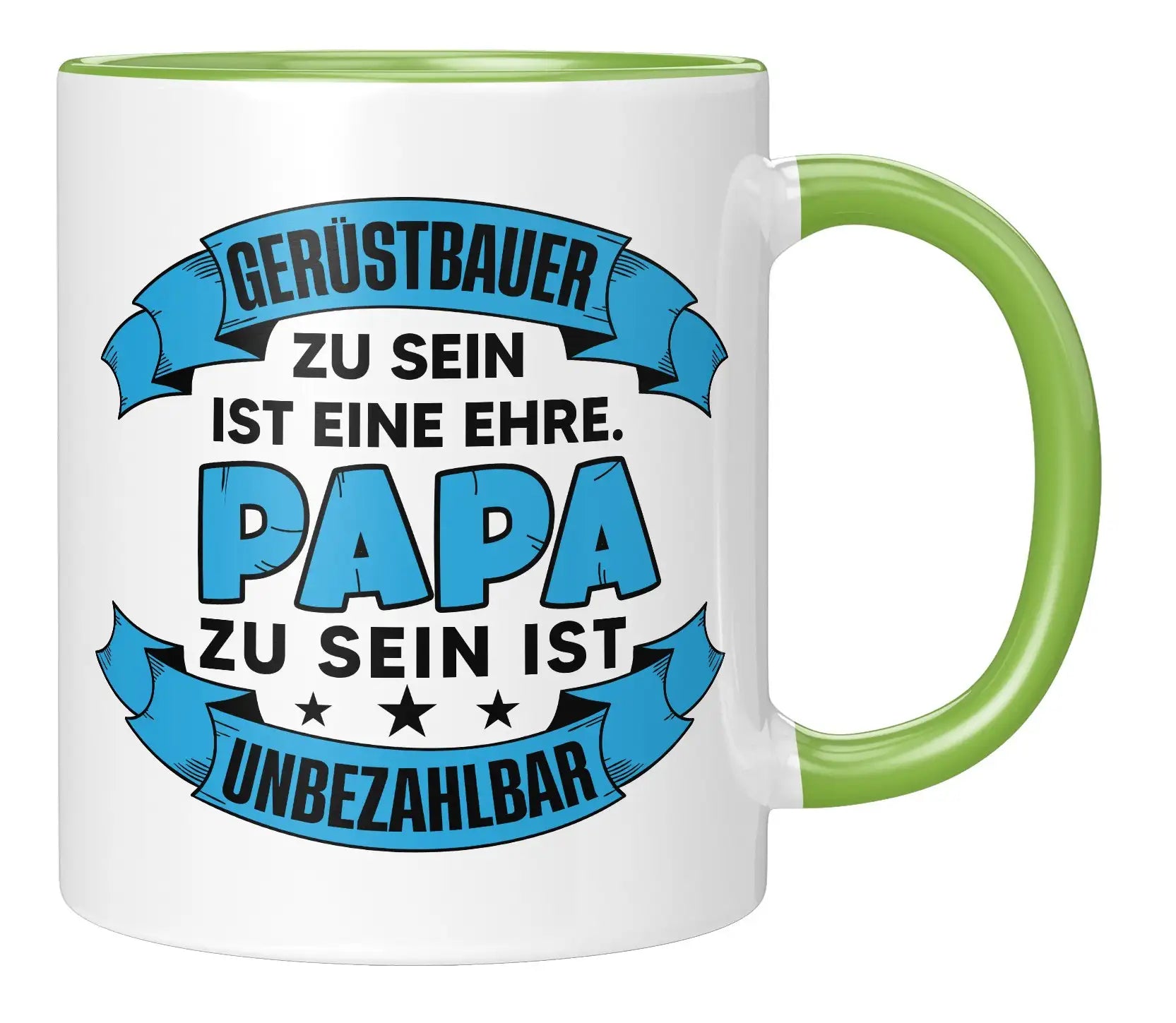 Tasse - Gerüstbauer zu sein ist eine Ehre Papa zu sein ist unbezahlbar - Gruen