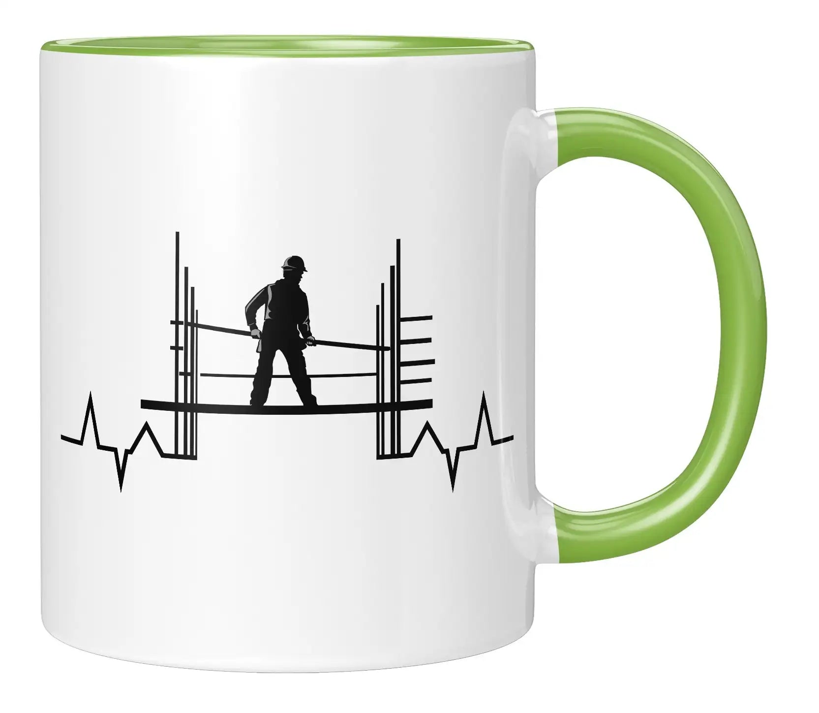 Tasse - Bauarbeiter Herzschlag - Gruen