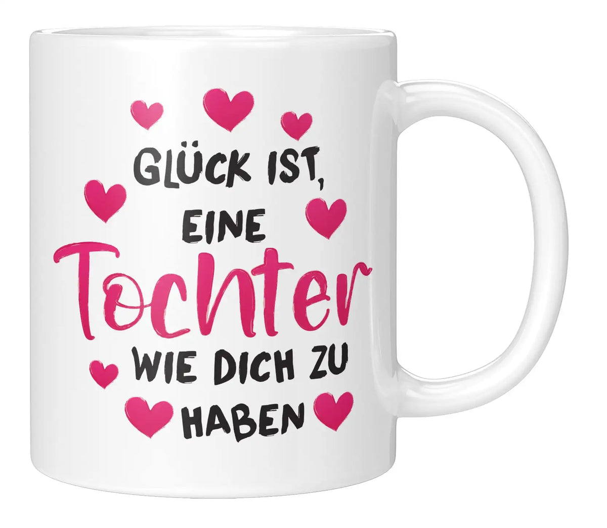 Tasse - Glück ist, eine Tochter wie dich zu haben - Weiss