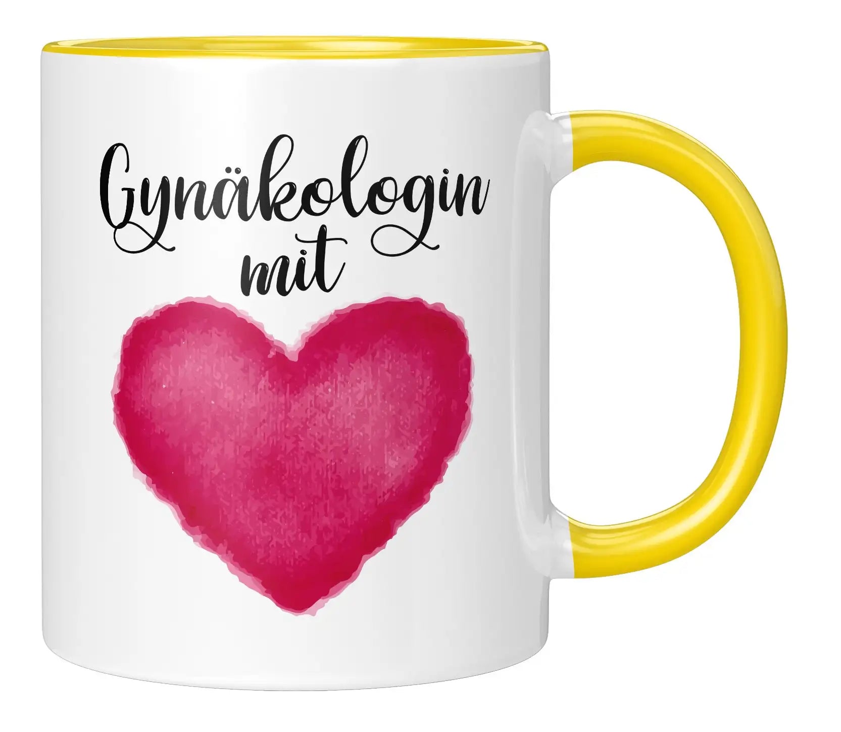 Tasse - Gynäkologin mit - Gelb