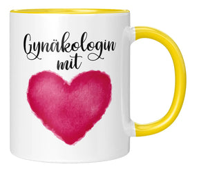 Tasse - Gynäkologin mit - Gelb