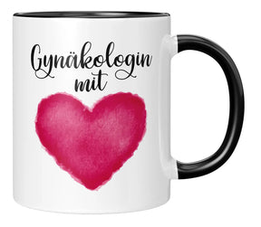 Tasse - Gynäkologin mit - Schwarz