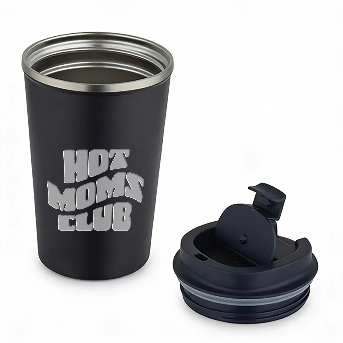 Thermobecher - Hot Moms Club - Schwarz
