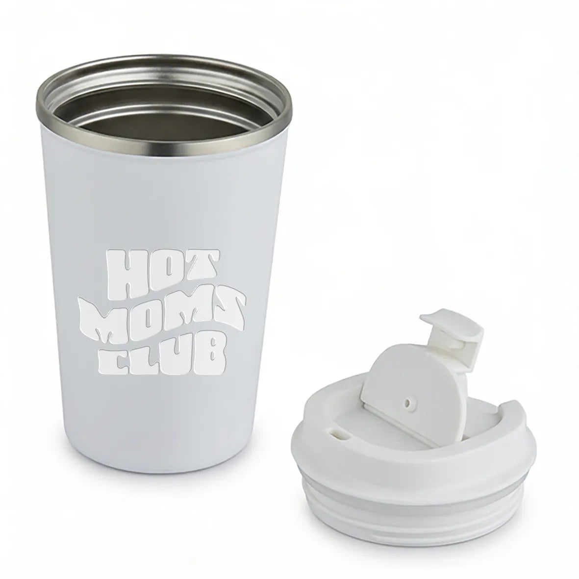 Thermobecher - Hot Moms Club - Weiss