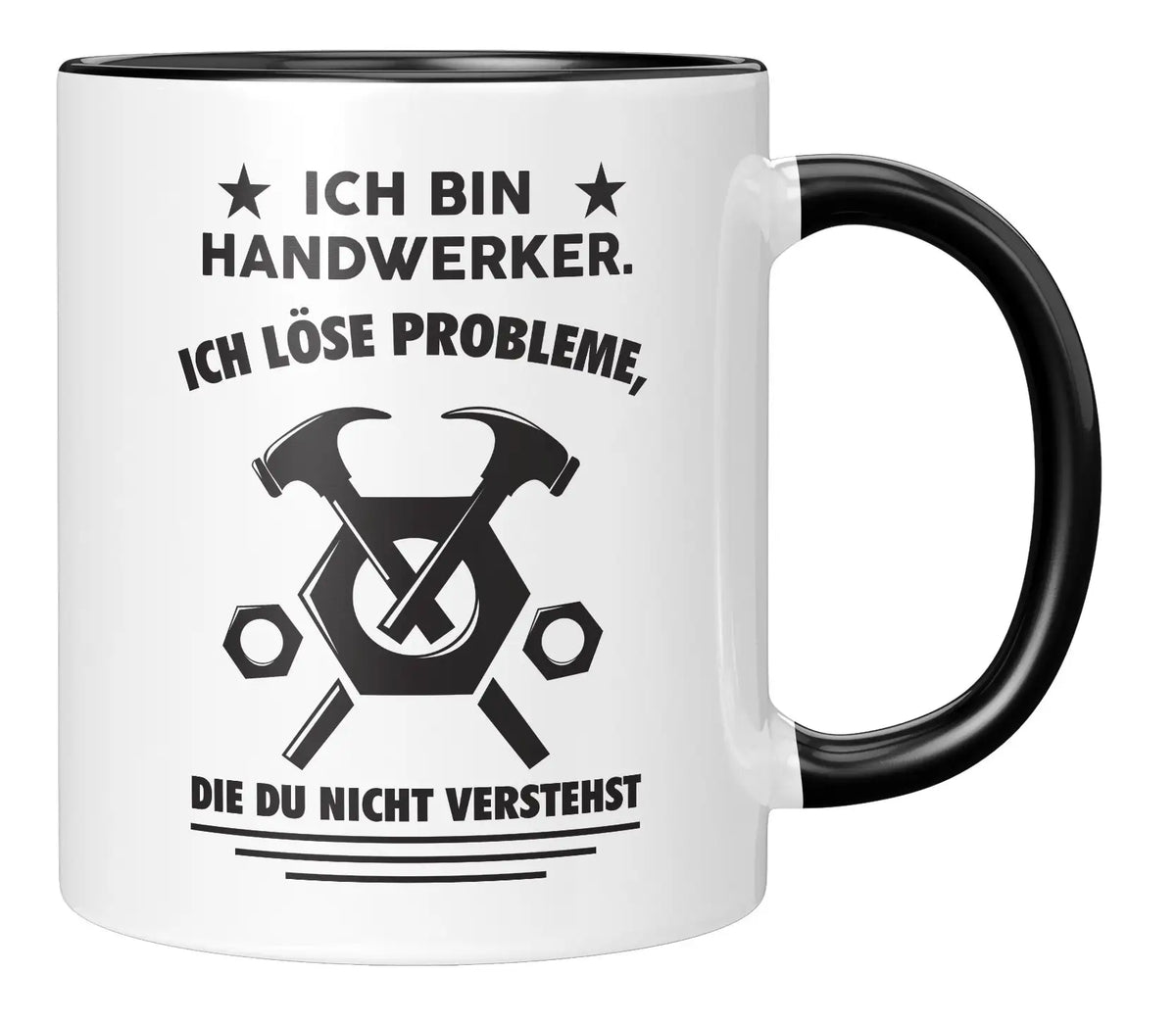 Tasse - Ich bin Handwerker. Ich löse Probleme, die du nicht verstehst - Schwarz