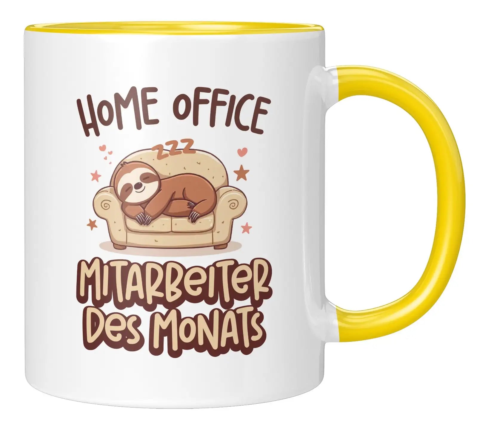 Tasse - Home Office Mitarbeiter des Monats - Gelb