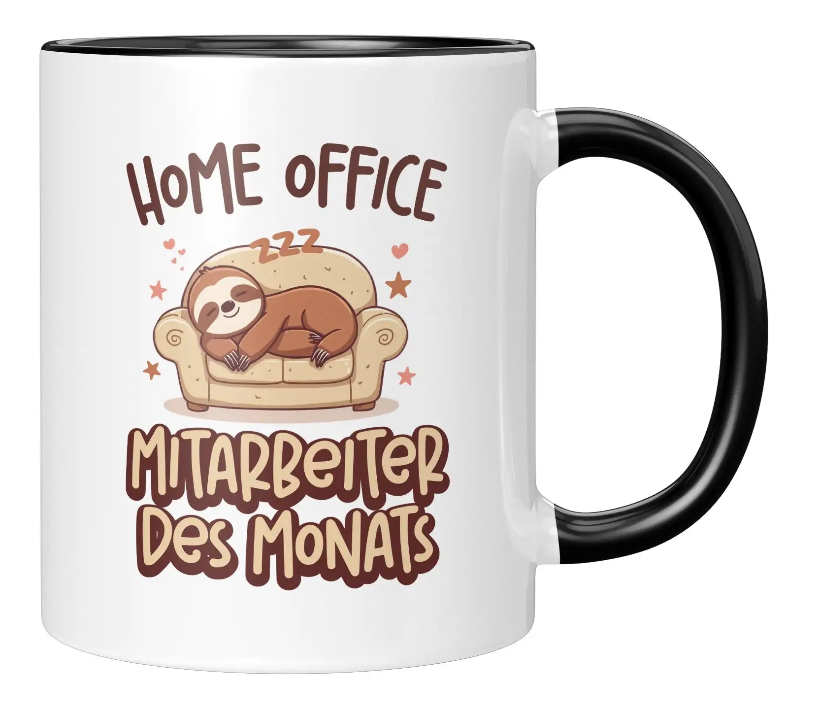 Tasse - Home Office Mitarbeiter des Monats - Schwarz