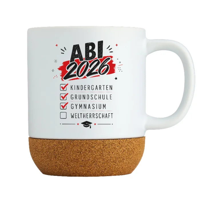 Tasse mit Korksockel - Abi 2026  Kindergarten