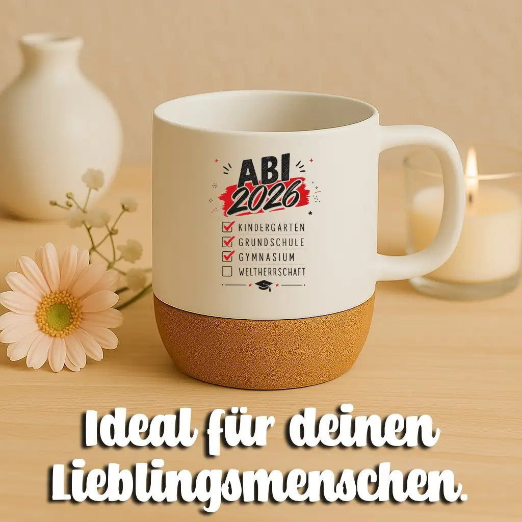 Tasse mit Korksockel - Abi 2026  Kindergarten