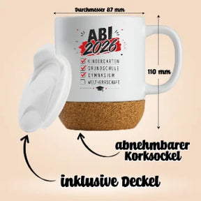 Tasse mit Korksockel - Abi 2026  Kindergarten