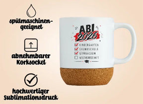 Tasse mit Korksockel - Abi 2026  Kindergarten
