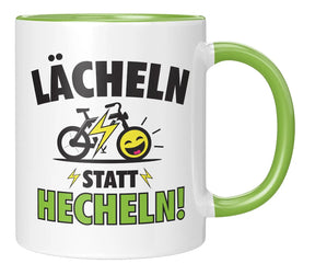 Tasse - Lächeln statt Hecheln - Gruen