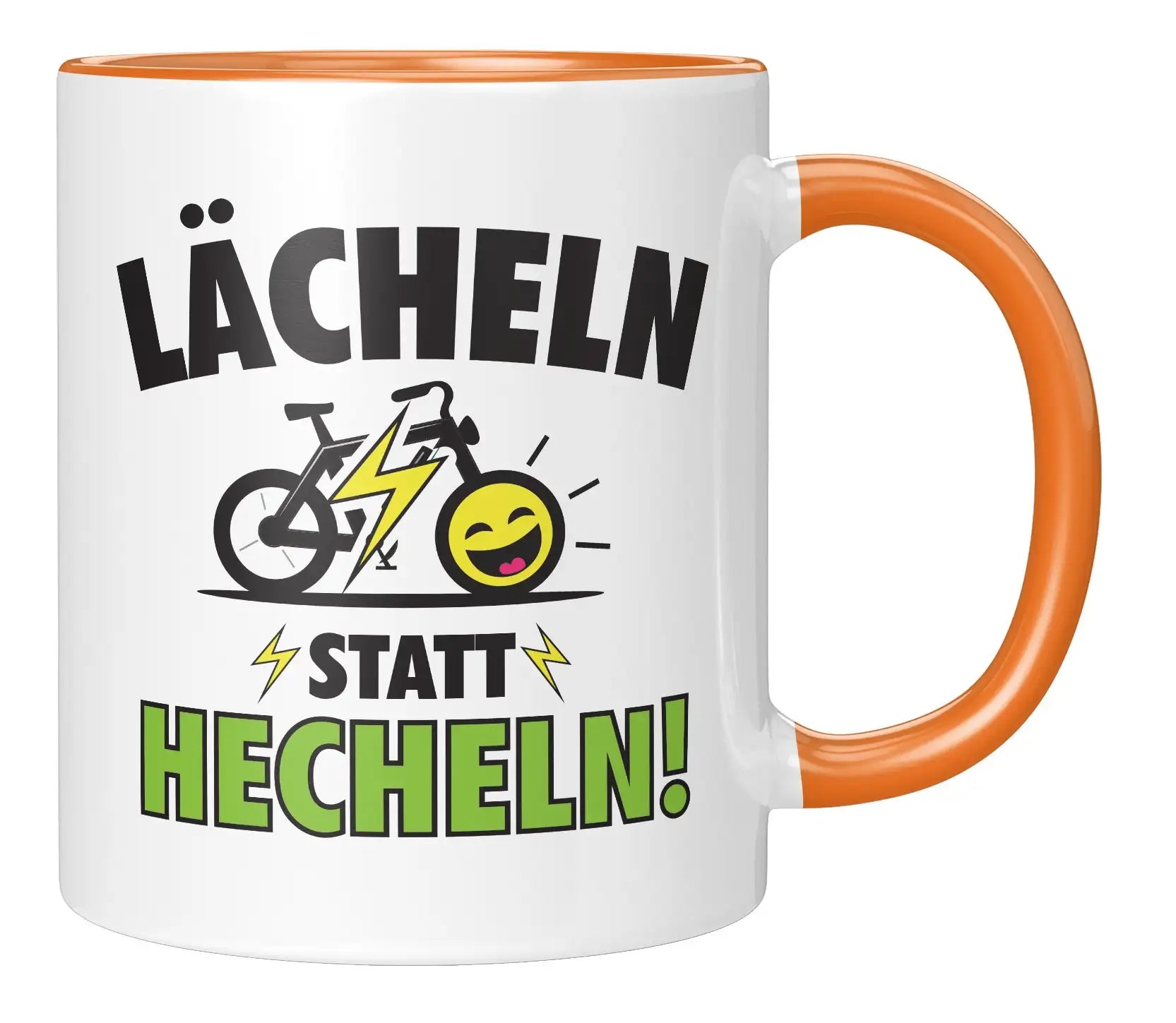 Tasse - Lächeln statt Hecheln - Orange