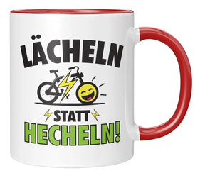 Tasse - Lächeln statt Hecheln - Rot