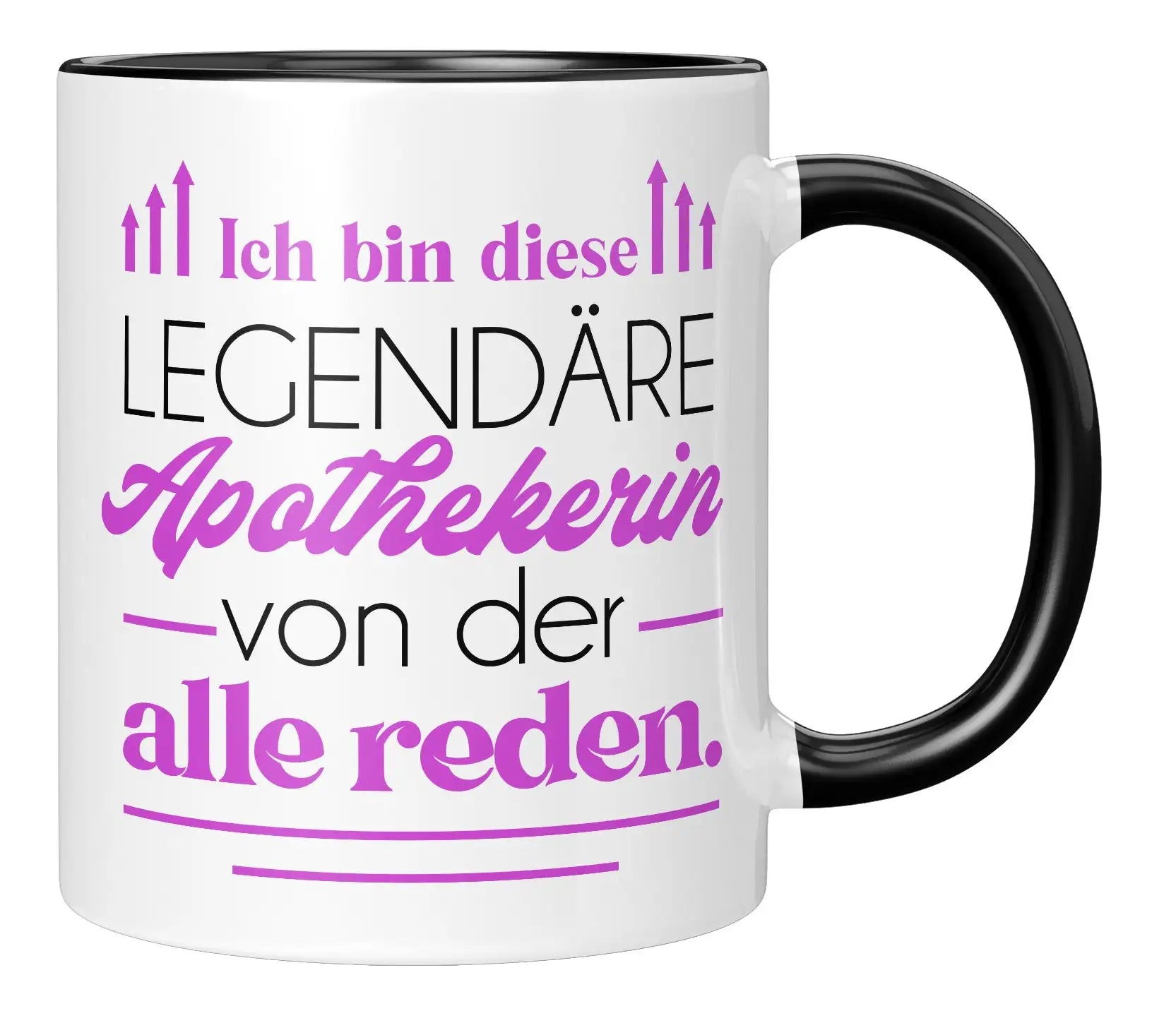 Tasse - Ich bin diese legendäre Apothekerin von der alle reden - Schwarz