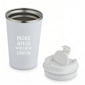 Thermobecher - More Amor Por Favor - Weiss