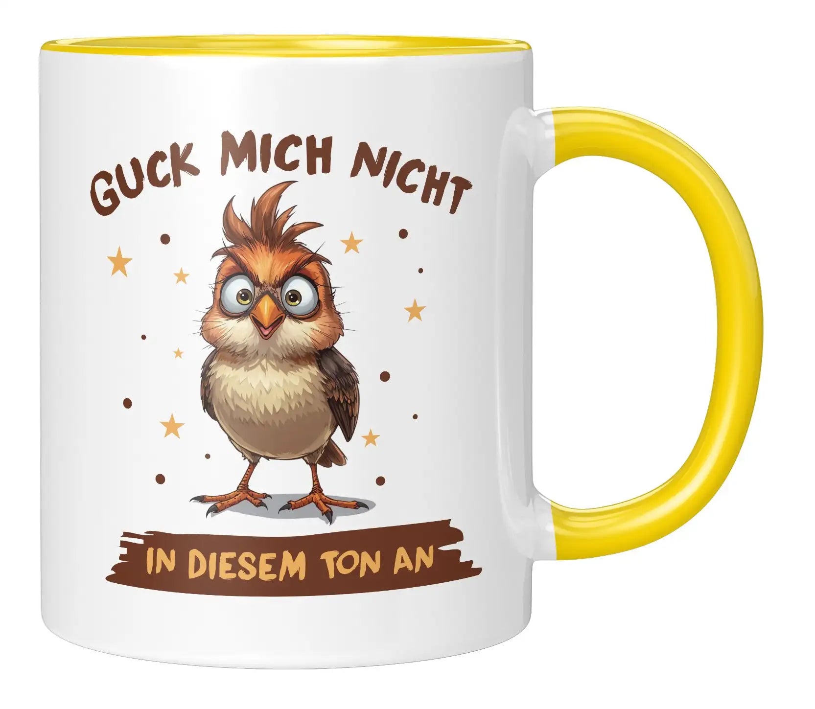 Tasse - Guck mich nicht in diesem Ton an - Gelb