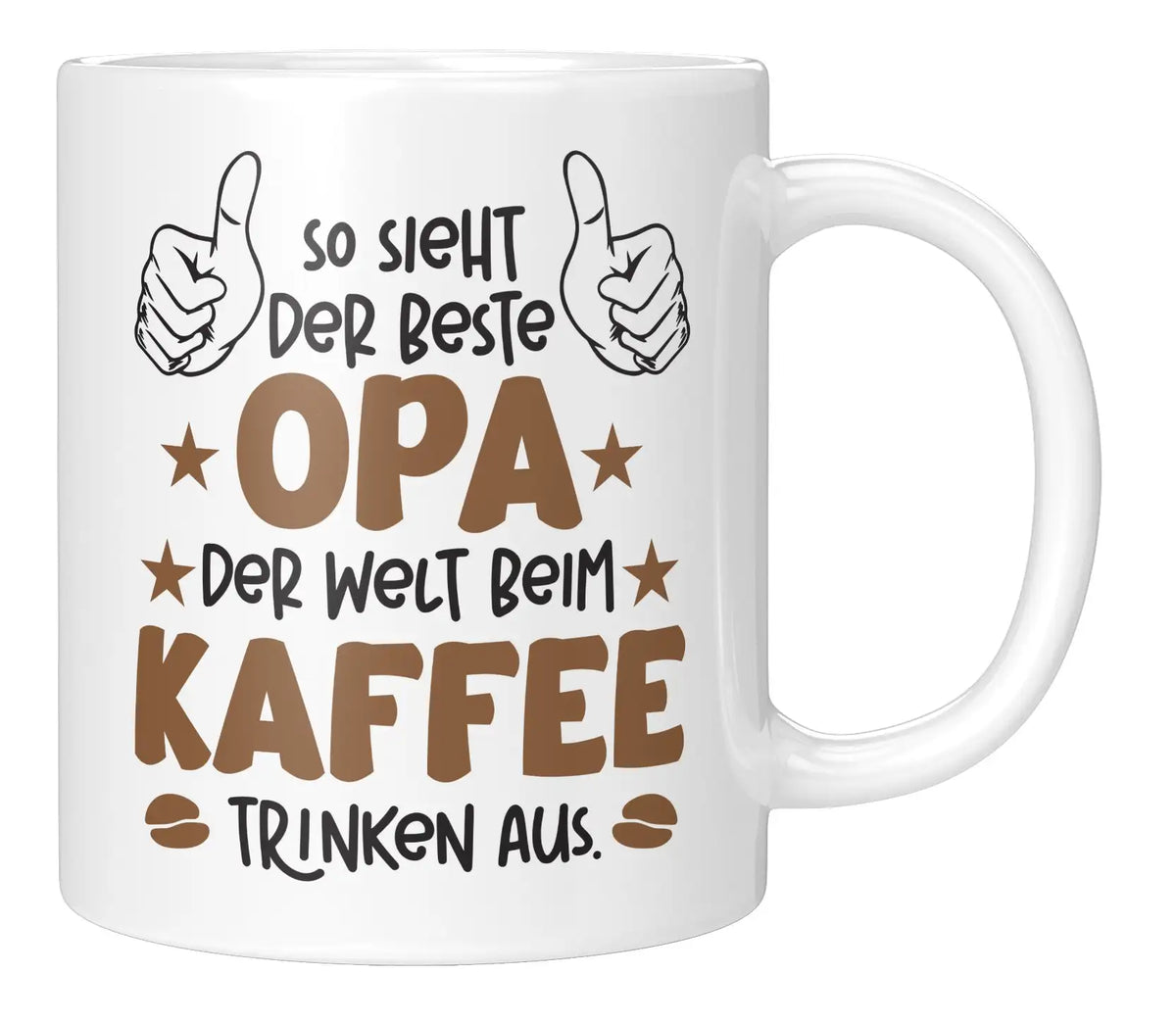 Tasse - So sieht der beste Opa der Welt beim Kaffee trinken aus - Weiss