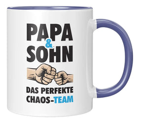 Tasse - Papa & Sohn Das perfekte Chaos-Team - Blau