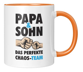 Tasse - Papa & Sohn Das perfekte Chaos-Team - Orange