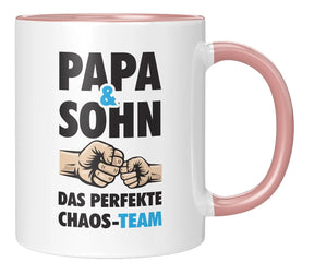 Tasse - Papa & Sohn Das perfekte Chaos-Team - Rosa