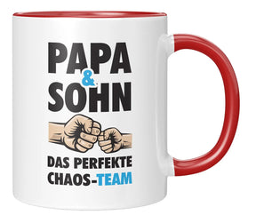 Tasse - Papa & Sohn Das perfekte Chaos-Team - Rot