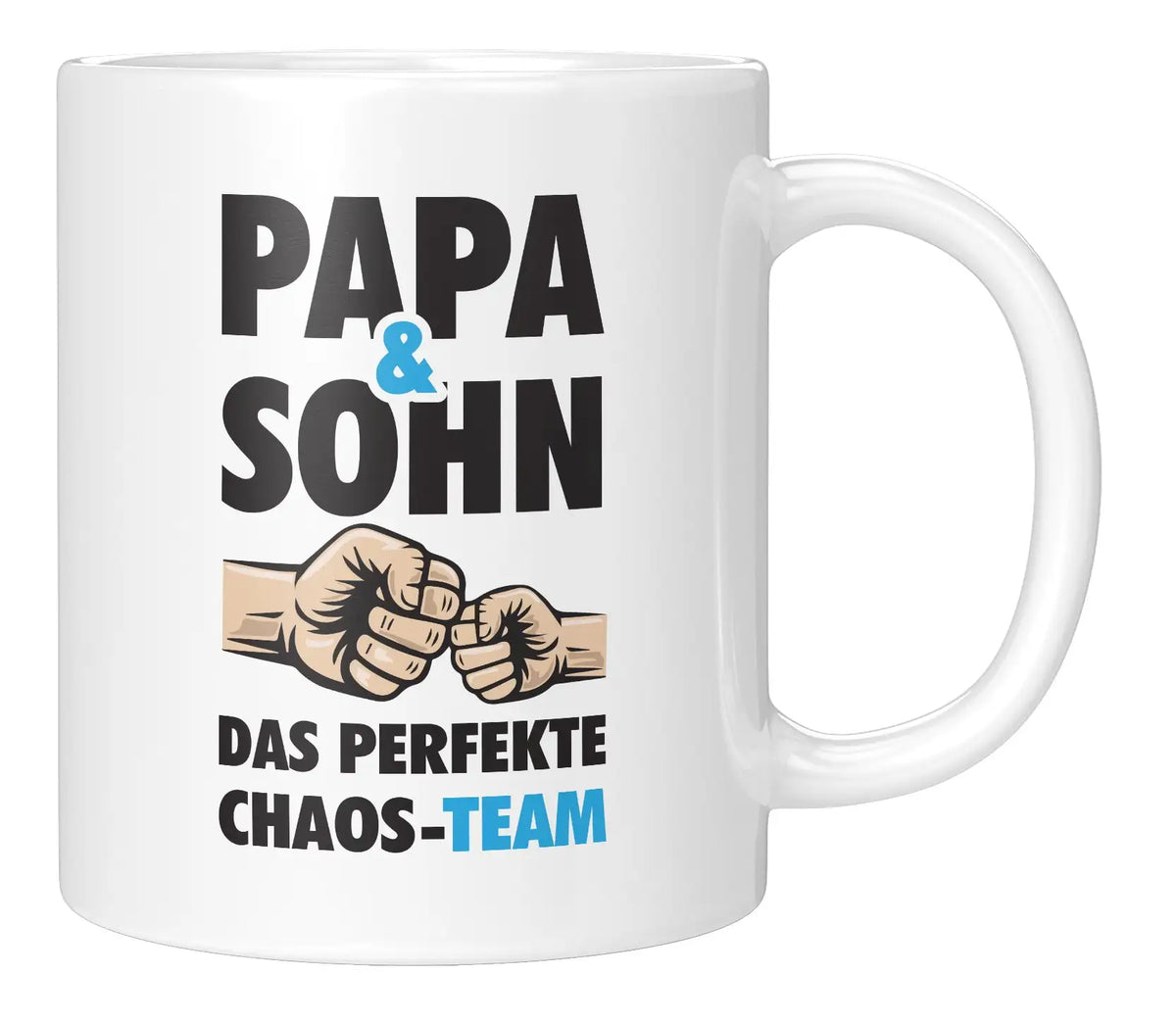 Tasse - Papa & Sohn Das perfekte Chaos-Team - Weiss