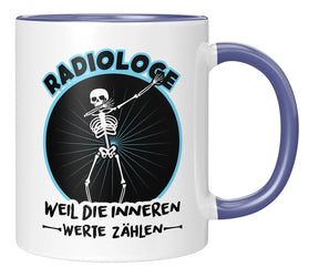 Tasse - Radiologe weil die inneren Werte zählen - Blau