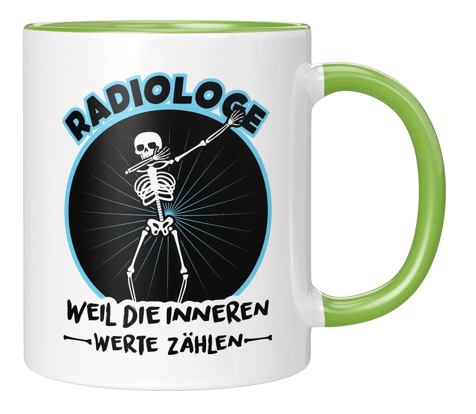 Tasse - Radiologe weil die inneren Werte zählen - Gruen