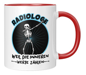 Tasse - Radiologe weil die inneren Werte zählen - Rot