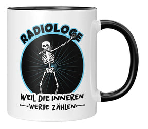 Tasse - Radiologe weil die inneren Werte zählen - Schwarz