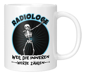 Tasse - Radiologe weil die inneren Werte zählen - Weiss