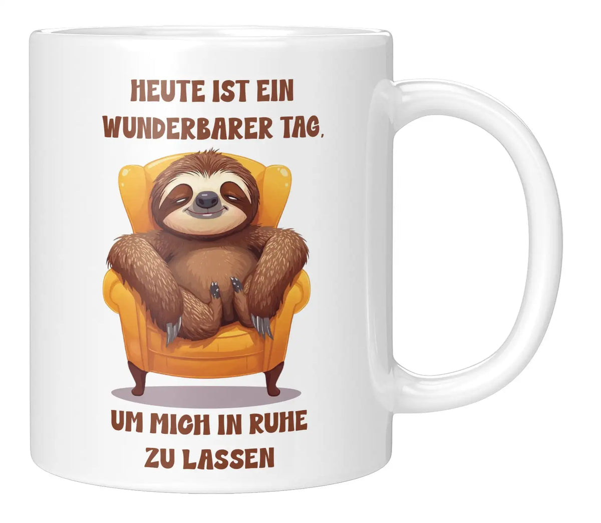 Tasse - Heute ist ein wunderbarer Tag, um mich in Ruhe zu lassen - Weiss