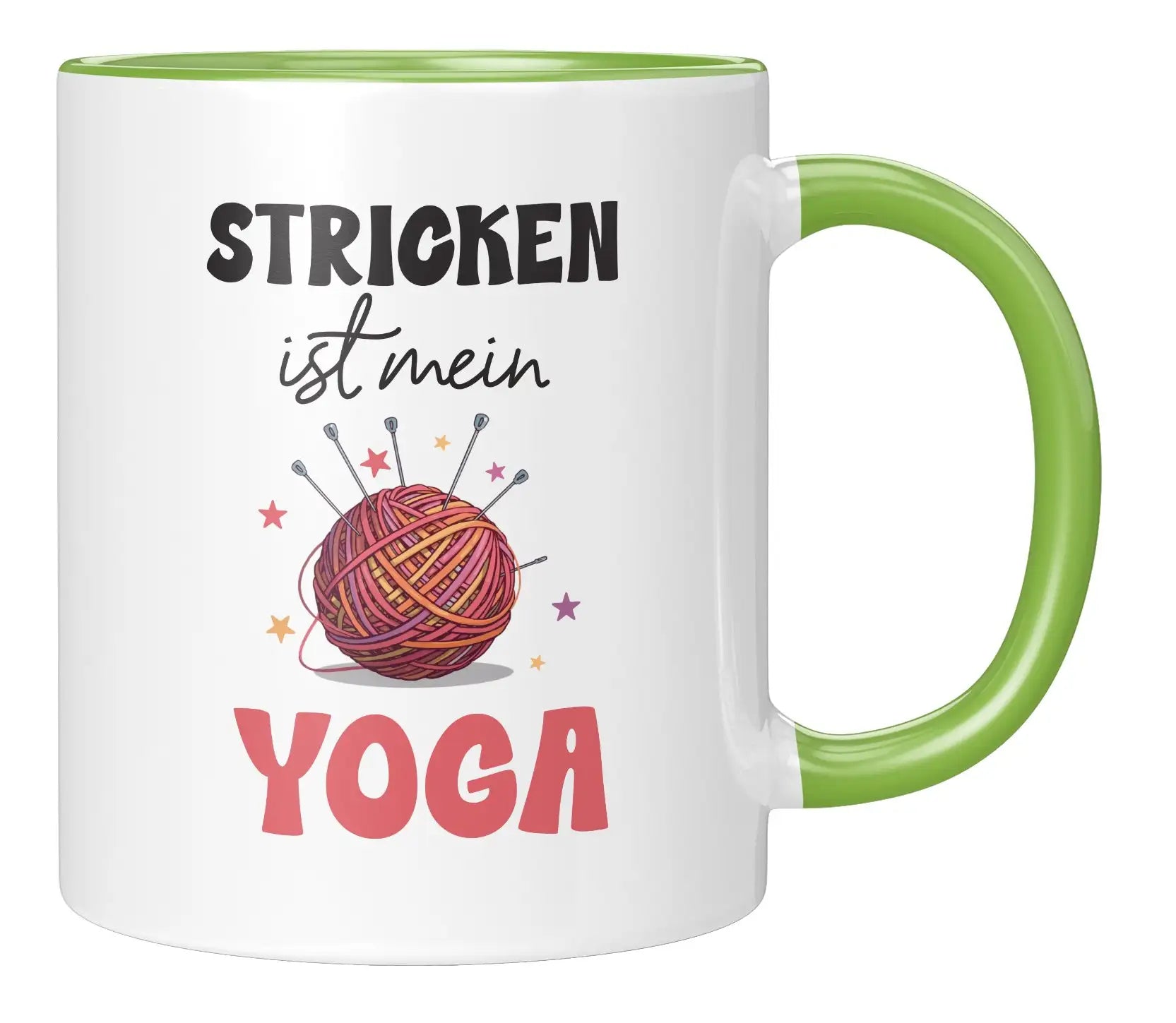 Tasse - Stricken ist mein Yoga - Gruen