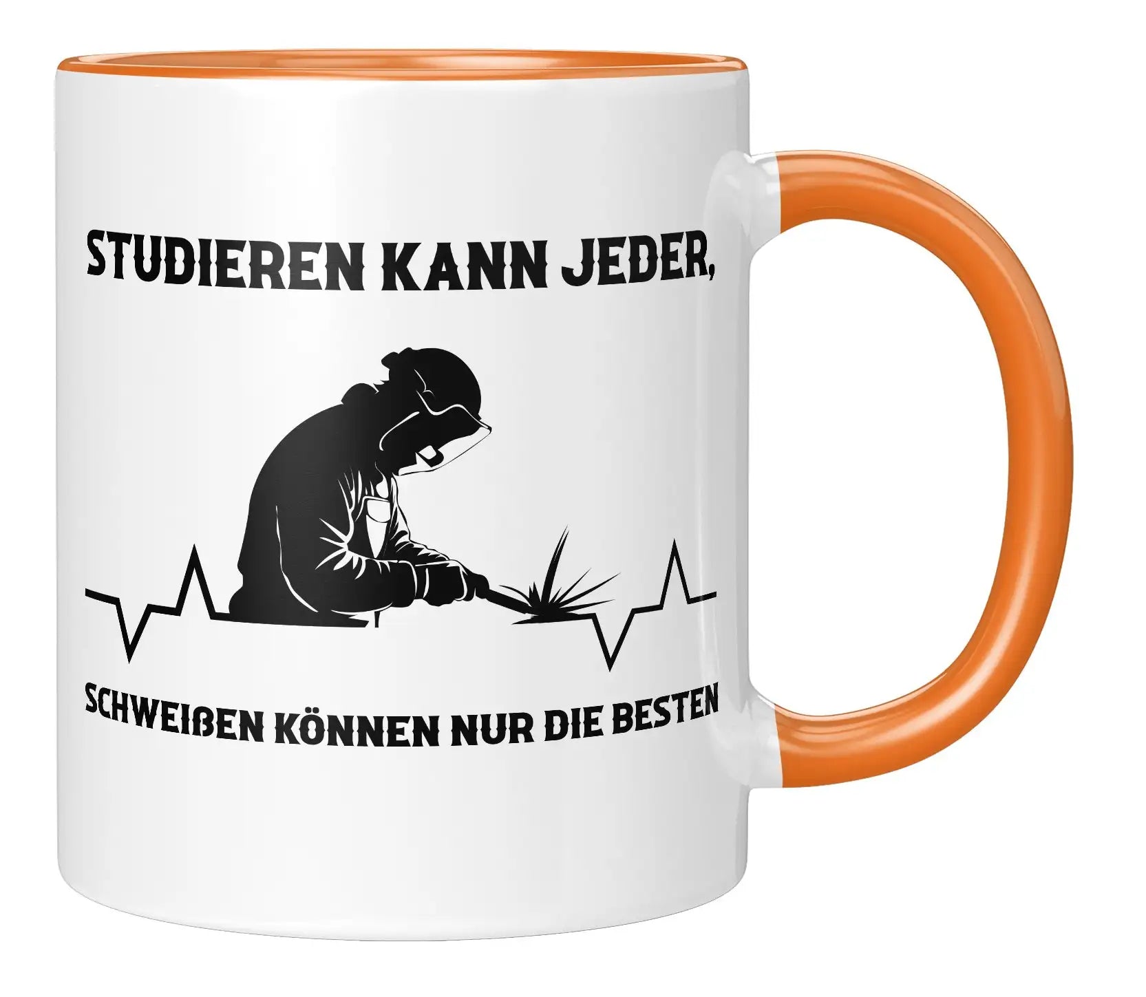 Tasse - Studieren kann jeder, schweißen können nur die Besten - Orange