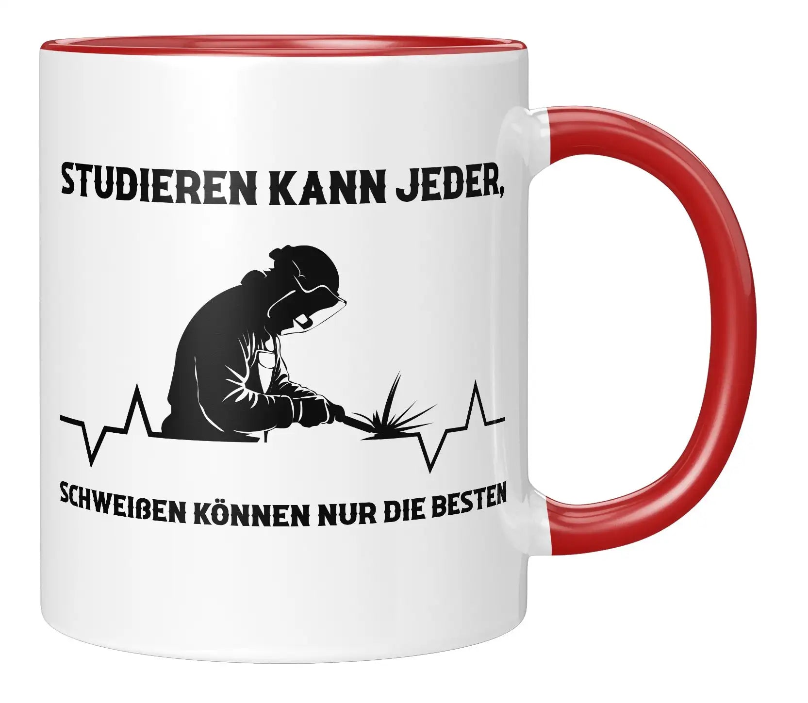 Tasse - Studieren kann jeder, schweißen können nur die Besten - Rot