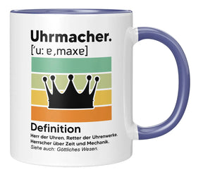 Tasse - Uhrmacher Definition - Blau