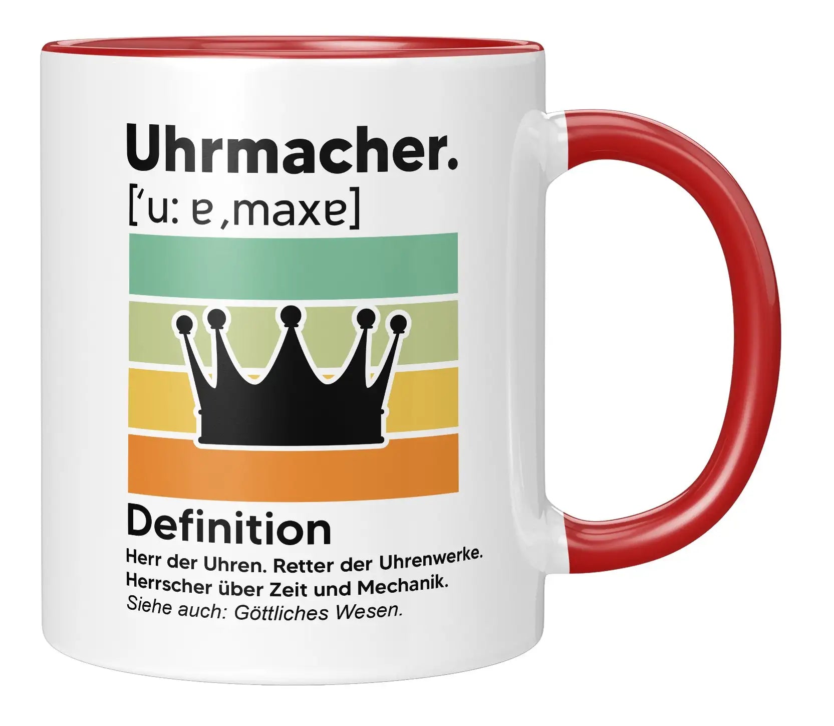 Tasse - Uhrmacher Definition - Rot