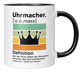 Tasse - Uhrmacher Definition - Schwarz