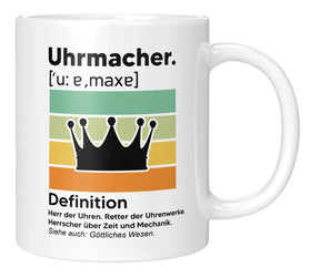 Tasse - Uhrmacher Definition - Weiss