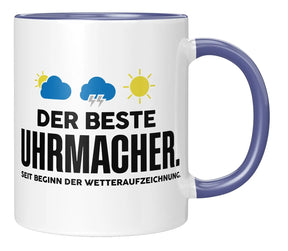 Tasse - Der beste Uhrmacher seit Beginn der Wetteraufzeichnung - Blau