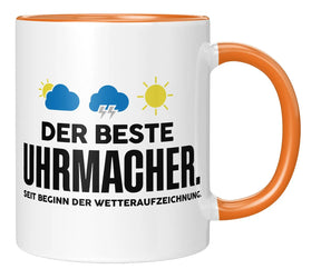 Tasse - Der beste Uhrmacher seit Beginn der Wetteraufzeichnung - Orange