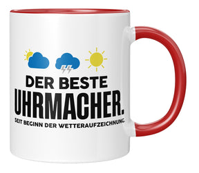 Tasse - Der beste Uhrmacher seit Beginn der Wetteraufzeichnung - Rot